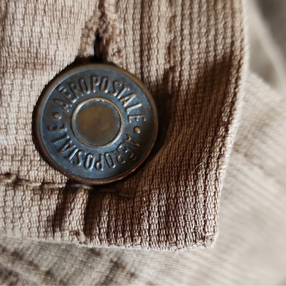 VTG Aéropostale Men's Insulated Brown Canvas‎ Quilted Fleece lined Jacket Sz XL - Picture 4 of 11